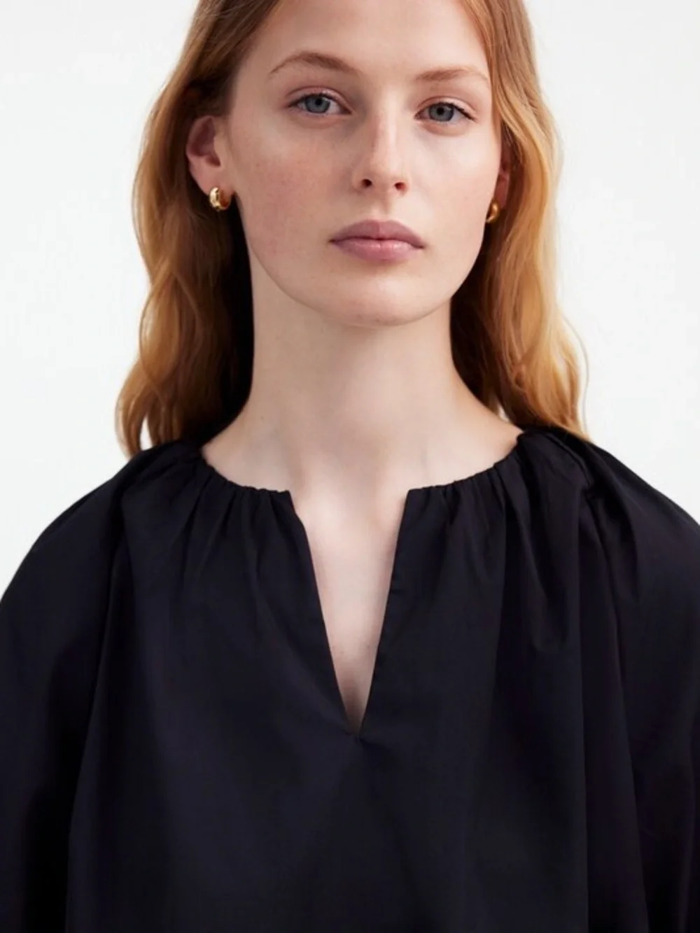 Madewell Bubble Sleeve Top in Black